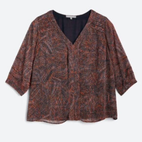 Daniel Rainn McKay 3/4 sleeve Blouse, Indigo, 1X NWOT - Picture 5 of 8